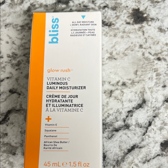 Bliss Glow Rush Vitamin C Moisturizer - Vibrant Orange and Crisp White - Picture 1 of 1